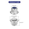 sourcing map M10x1.5mm Flange Nylon Insert Lock Nuts, 35Pcs 304