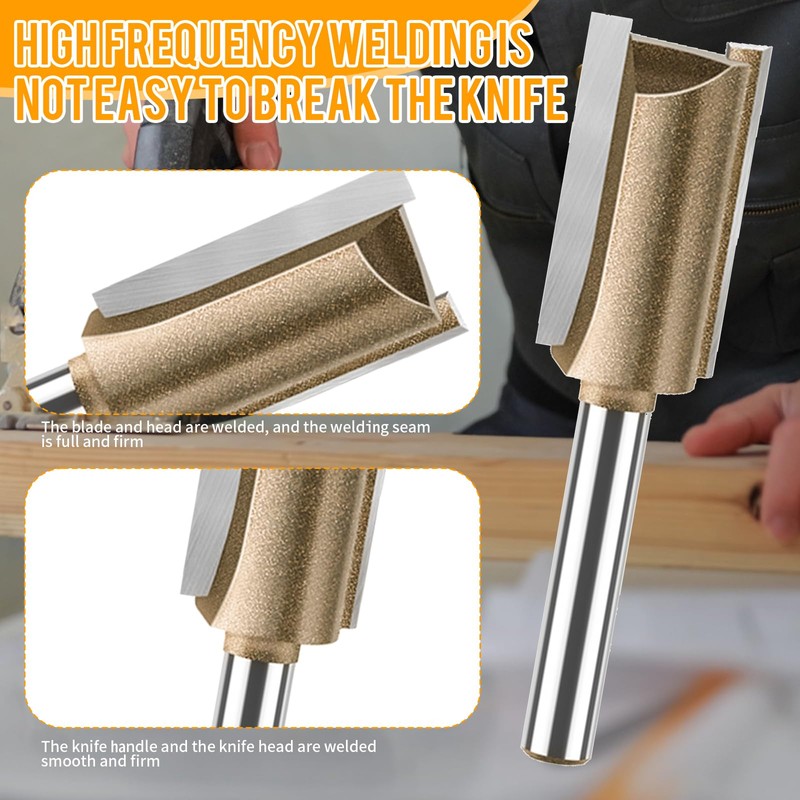 Router Bits 1/4 Shank, Straight Two Flute Router Bits 16mm