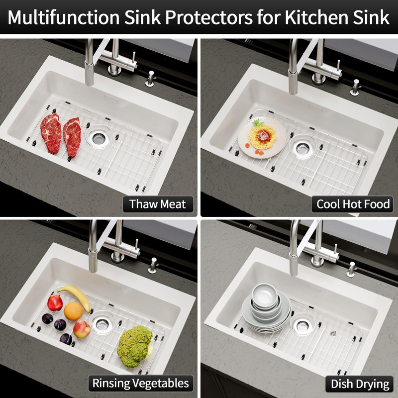 jkxoo 23’’ x 13’’ Sink Protectors for Kitchen Sink, Stainless
