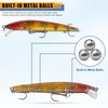 Floating Minnow Fishing Lures Jerkbait Kit, 8pcs Bass Crankbaits Suspending