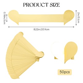 URROMA Napkin Rings, 50 Pcs Reflective Gold Love Napkin Rings Decor Napkin Rings for Table Decoration Valentine Day Thanksgiving Christmas Anniversary Dinners