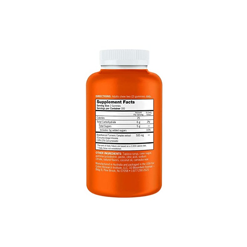 QUNOL Cúrcuma 500MG 200CT Gomitas