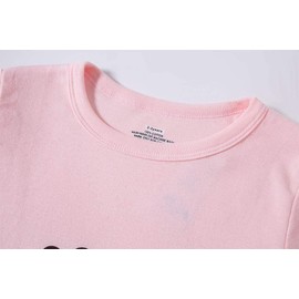 Girls Christmas Pyjamas Set Toddler Clothes Sleepwear Animal Printed Nightwear Winter Long Sleeve PJs 2 Piece Outfit Xmas Gift for Kids Age 5-6 Years