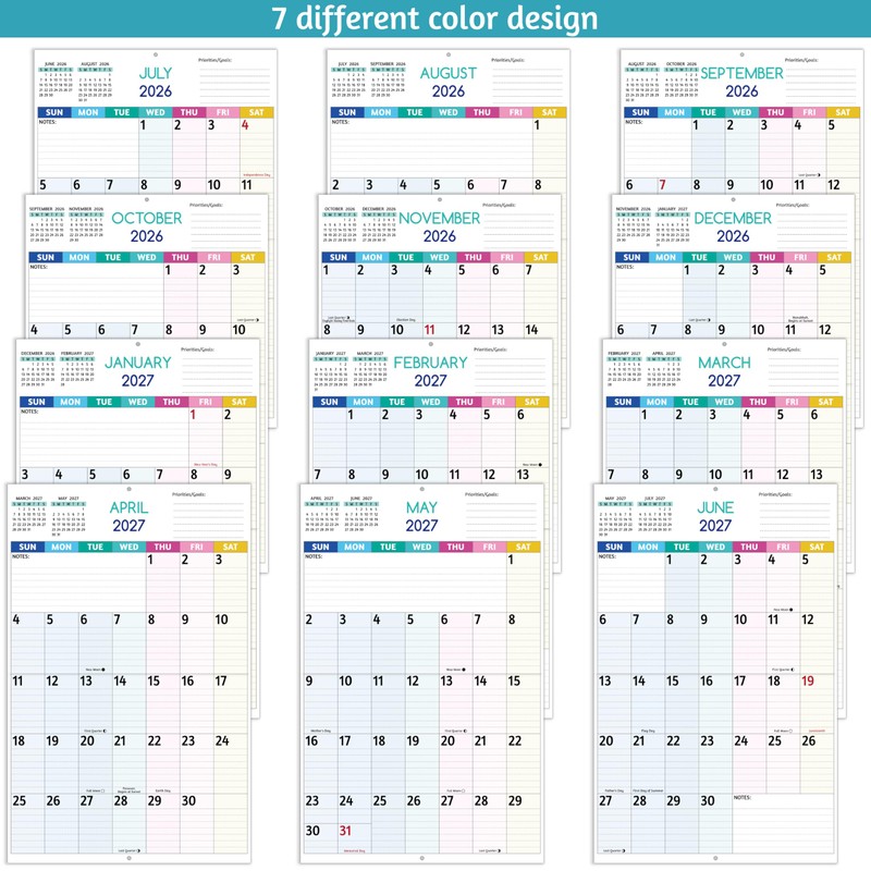2026-2027 Wall Calendar - Large Print Calendar, 18 Monthly Calendar,
