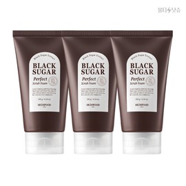 Skinfood Black Sugar Scrub Foam Perfect 4in1 Scrub Foam 180g 3pcs / 스킨푸드 블랙슈가 스크럽폼 퍼펙트 4in1 스크럽 폼 180g 3개
