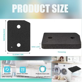 Plinth Filter Replacement for Miele T1 Dryer 9164761, Heat Pump Tumble Dryer Foam Filter Replacement, Dryer Heat Pump Socket Filters Compatible Miele T1 Keep Efficient