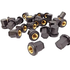 CMI Lot of 25 Cmi 10032386 3/8″ – 16 Battery Cable Nut, Closed Cap Black