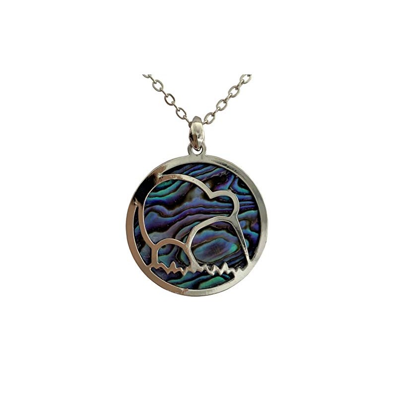 Giwi Paua Abalone Shell Pendant for Adults Unisex Classic, Abalone