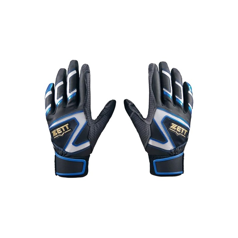 Zett Batting Gloves Impact Batting Gloves Ambidextrous Black x Royal