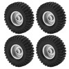 4pcs 55mm Front Rear Rubber Tires and 24 Hole Wheel