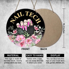 Nail Tech Gifts, Christmas Birthday Gifts for Nail Tech Lovers, Nail Artist Technician Manicurist Gifts for Women Girls Nail Salon, Nail Tech Decorations, Beauty Room Nail Salon Wall Decor, Nail Tech