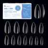 GazePlus Nail Tips, 600Pcs 12-size Medium Stiletto Fake Nail Tips,