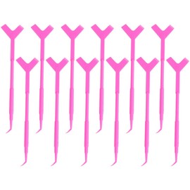 OHPHCALL 12pcs Eyelash Brush Separator Tool Shaped Eyelash Lifter for Salon Use for Curling Perming Natural Lashes Essential Makeup Accessory