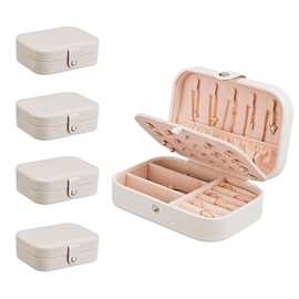 Bluelander Joyero, Alajero Organizador de Joyas para Anillos, Collares, Relojes, Pulseras y Aretes, Organizador de Joyeria para Viaje Impermeable de C