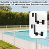 BOXOB 2pcs Pool Pole Hangers, Heavy-Duty Pool Equipment Hooks for