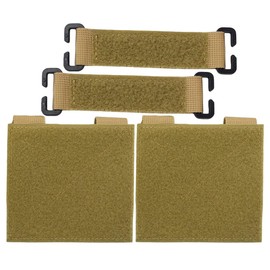 Tactical Molle Patch Panel Hook and Loop Patch Board Display Molle Attachment for Backpack Vest DIY Badge and Insignia Patche (khaki-4pcs)