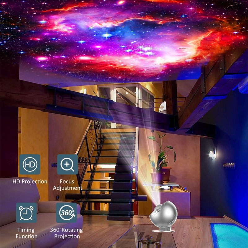 Galaxy Projector for Bedroom,Star Projector,HD Image Large Projection for Bedroom