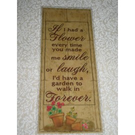 Unbranded PRIMITIVE IF I HAD A FLOWER / SMILE LAMINATED BOOKMARK CL10-24