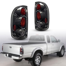 Nixon Offroad Tail Lights for Toyota Tacoma 2001 2002 2003 2004 Tail Lamps Rear Lights Car Rear Lamps Assembly Replacement 1Pair (Matte Black Housing/Clear Lens)