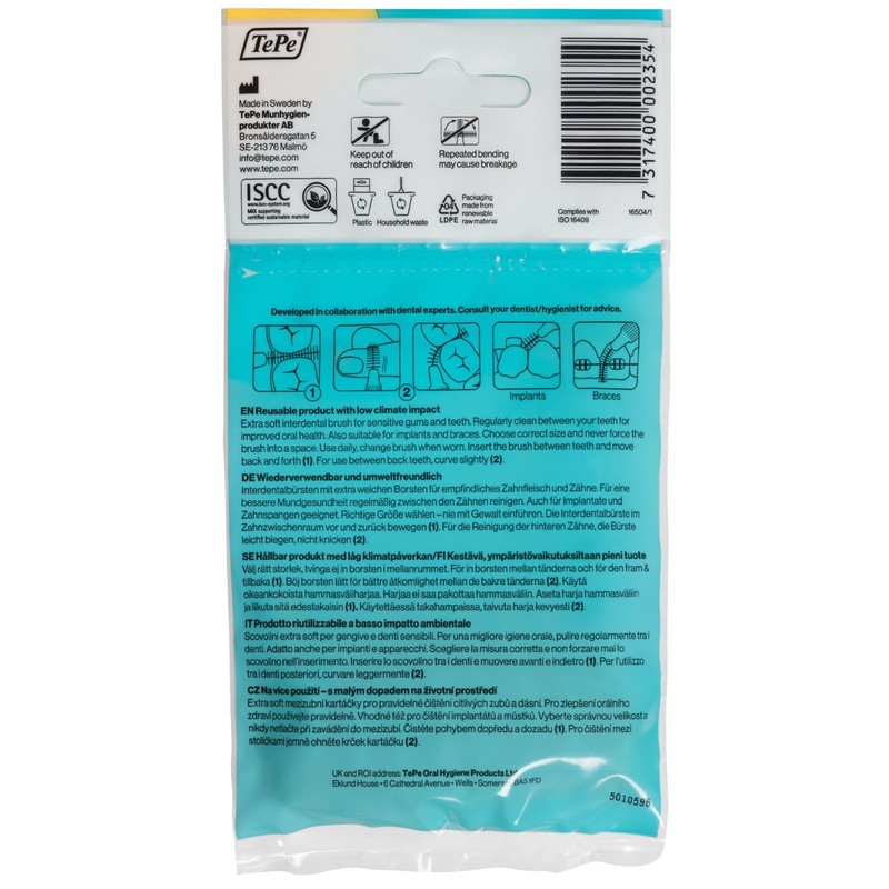 TePe Interdental Brushes | Type: Extra Soft | Yellow |