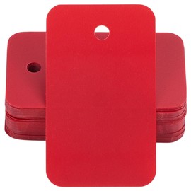 SOFPLATE 200Pcs Red Plastic Shipping Tags Blank Waterproof Tags Rectangle 1.18 x 1.97 Inch FireBrick Eyelet Hanging Identification Tag Labels for Identify Name ID Card Handbag Luggage Outdoor Tagging