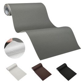 Lewondr Leather Repair Patch, 16'' × 60'' Large Leather Repair Tape Kit, Self-Adhesive Leather Patches for Furniture, Couch, Sofa, Car Seat, Chair, Clothing, Dark Gray