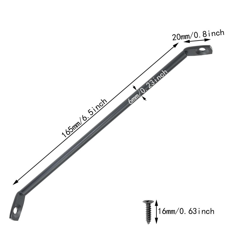 ITROLLE 4PCS Black Reinforced Legs Bracket Mounting Iron Plate Support