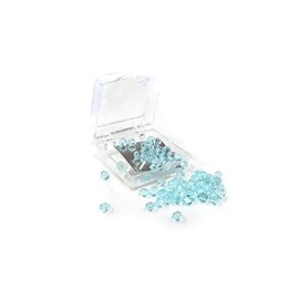 O'Creme Aqua Blue Edible Diamond Studs 4 Millimeters for Decorating Cakes and Cupcakes, 65 Studs