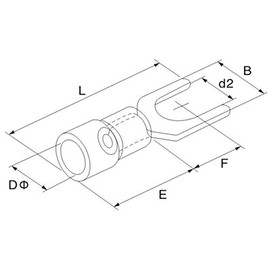 SeKi 14126 Red 0.5-1.5 mm 25 x Fork Cable Lugs M3 Partially Insulated DIN Cable Lug
