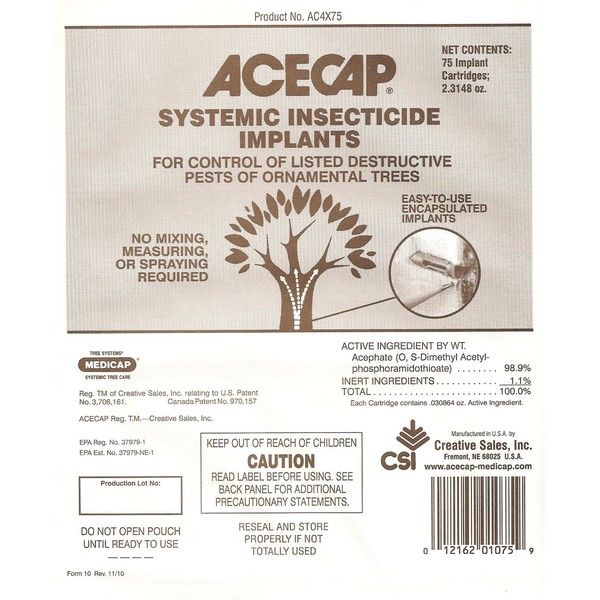 Acecap AC4X75 Tree Implant, Brown