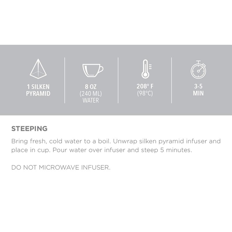 Teabloom Organic Black Forest Pyramid Tea Presentation Box, 12 Assorted