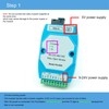 2Pcs RS485/422/232 Fiber Optic Converter Bidirectional Transimitter Receiver Modem Transmission