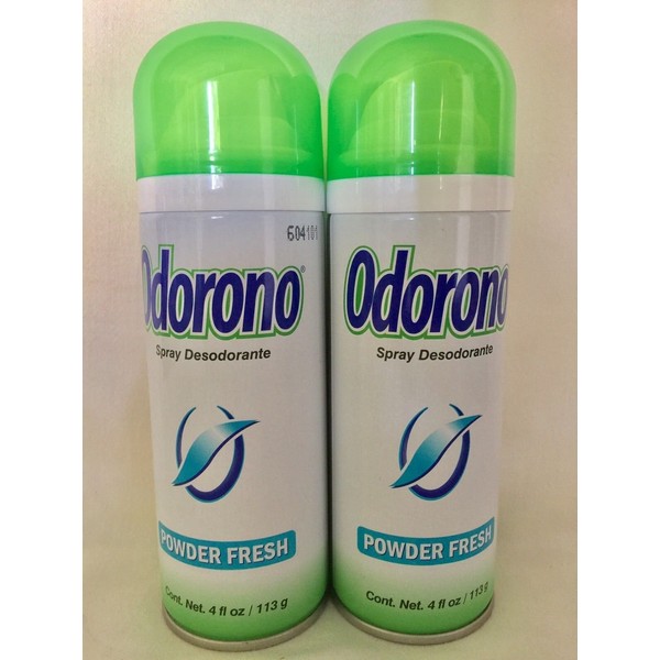 Lot of 2 Odorono Deodorant Spray Powder Fresh 4 fl oz Aerosol New Fast