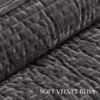 EVERGRACE Velvet Quilt Set Queen Size, Luxurious Soft Quilted Bedding