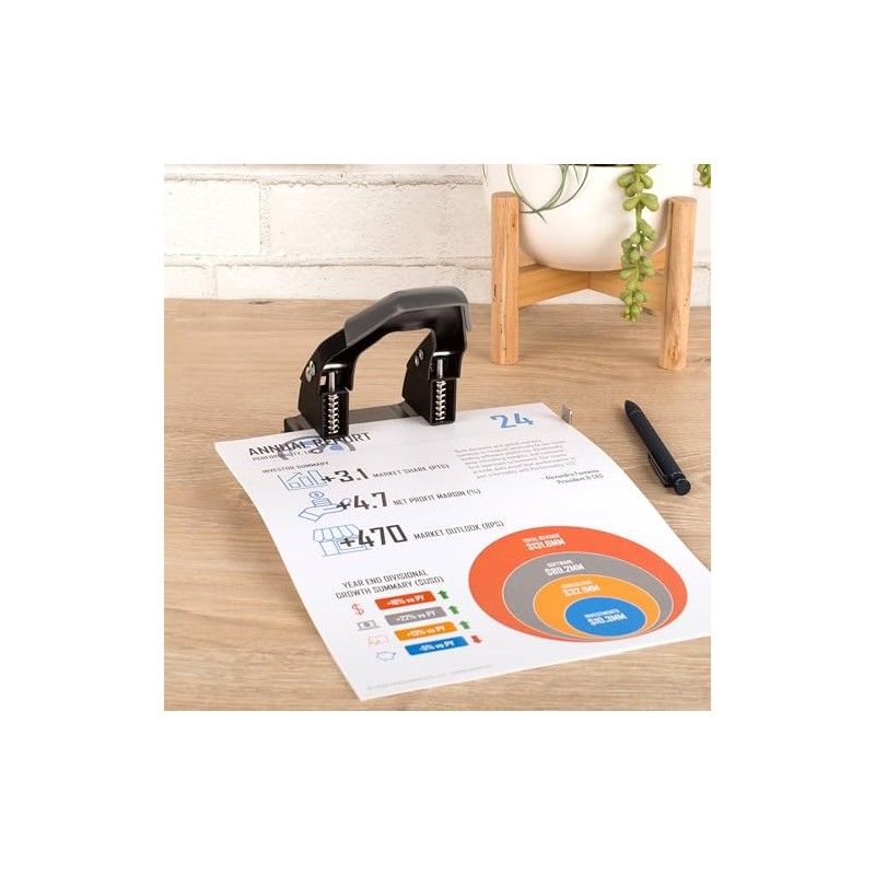 Swingline 2 Hole Punch, 28 Sheet Capacity Hole Puncher, Paper