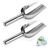 2 Pcs Ice Scoop for Freezer, 6 Oz Metal Ice