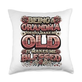 Pregnancy Announcement Grandma To Be Blessed To Be Grandma Throw Pillow