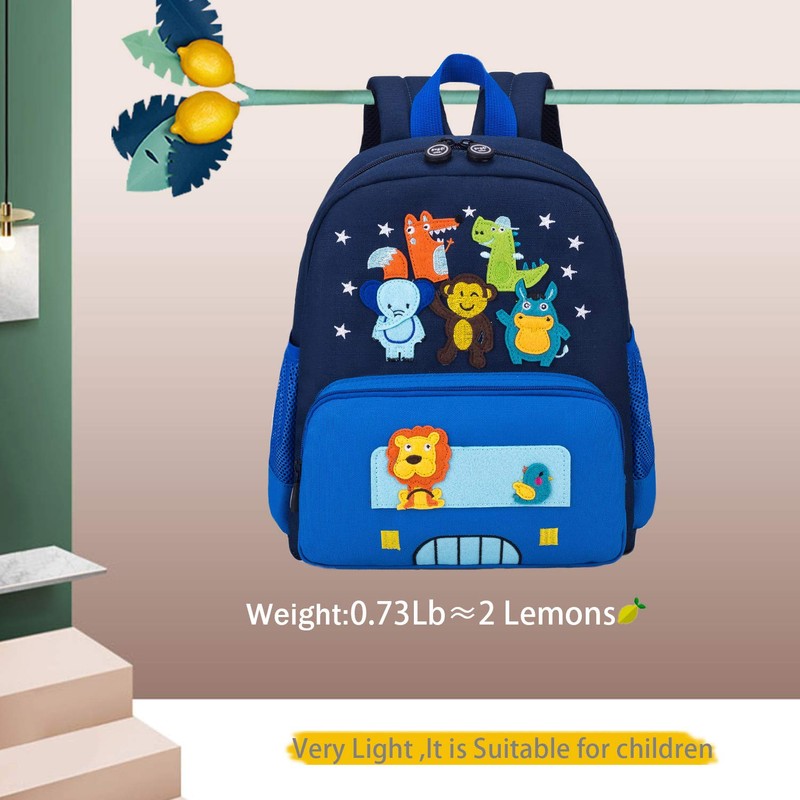 willikiva Cute Zoo Small 3D Backpack Boys Girls Toddler Backpack