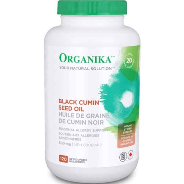 Organika Black Cumin Seed Oil, 500mg, 120 Softgels