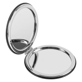 Nicear Compact Mirror, Makeup Mirror, Black Travel Cosmetic Mirror, Double Sided Mirror, Portable Folding Mirror, Small Magnifying Mirror for Women and Girls