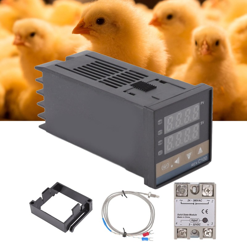 Digital PID Thermostat Temperature Controller Long 100V‑240V and 3.3ft M6