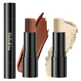 Cream Contour Stick - Highlighter Makeup Stick, Double-End Make up Concealer Contouring Stick Cream Bronzer Sticks for Defined Look (03#)