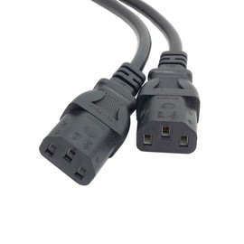 Aofan Simple C14 Male to Double C13 Female Y Type Adapter Cable AC 250 V / 10 A (30 cm)