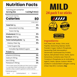 Long John Snacks Smokies Smoked Sausage Links, Mild, 24 Pack