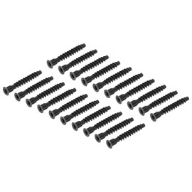 sourcing map 20Pcs M7x50mm Hex Socket Countersunk Head Self Tapping Connecting Screws Carbon Steel Furniture Confirmat Screw, Black