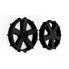 Generisch 2 x Robotic Lawnmower Drive Wheels Offroad Suitable for Husqvarna Automower 105 305 308, Black, Plastic