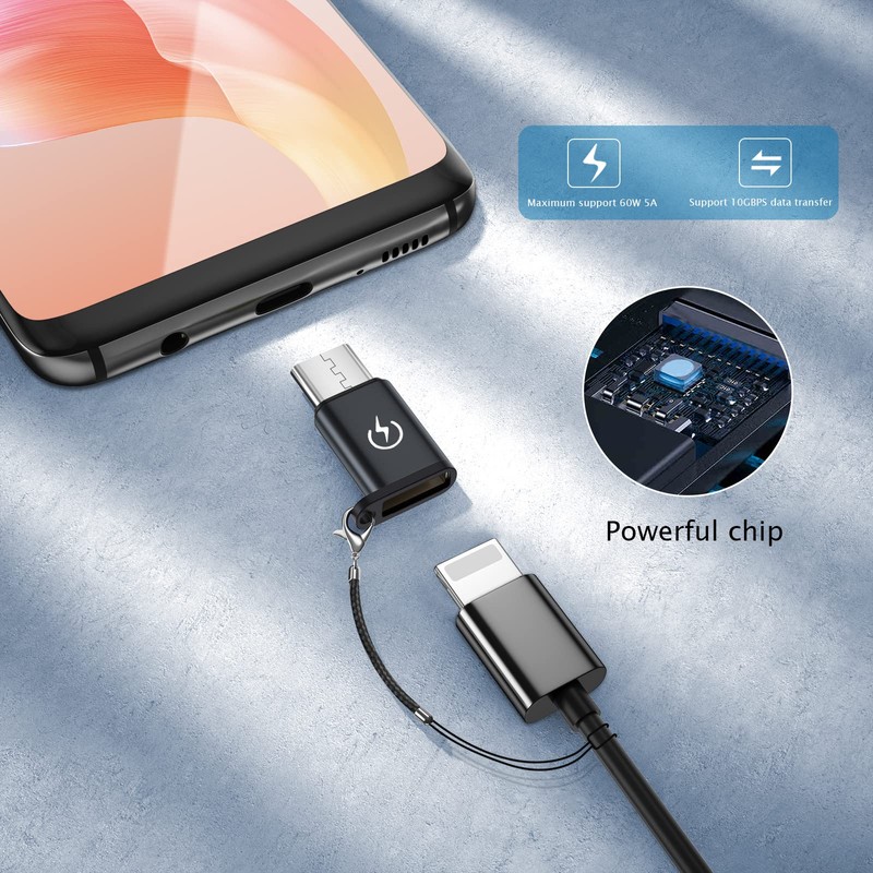 Liaoan USB-C to Lightning Adapter, Support PD Fast Charging, Fits