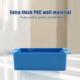 XGGYA Blue Old Work Shallow Outlet Box,Non-Metallic,8 Cubic Inch Shallow Electrical Box,ETL Listed for Home Improvement,AWG Standard,Fire Rated for Two Hours(12 Pack)