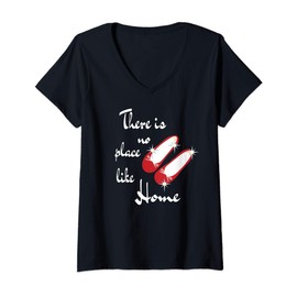 Womens There is not place like home, wonderful wizard of oz quote V-Neck T-Shirt