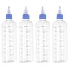 PATIKIL 230 Ml/8 oz Plastic Squeeze Bottles with Blue Twist